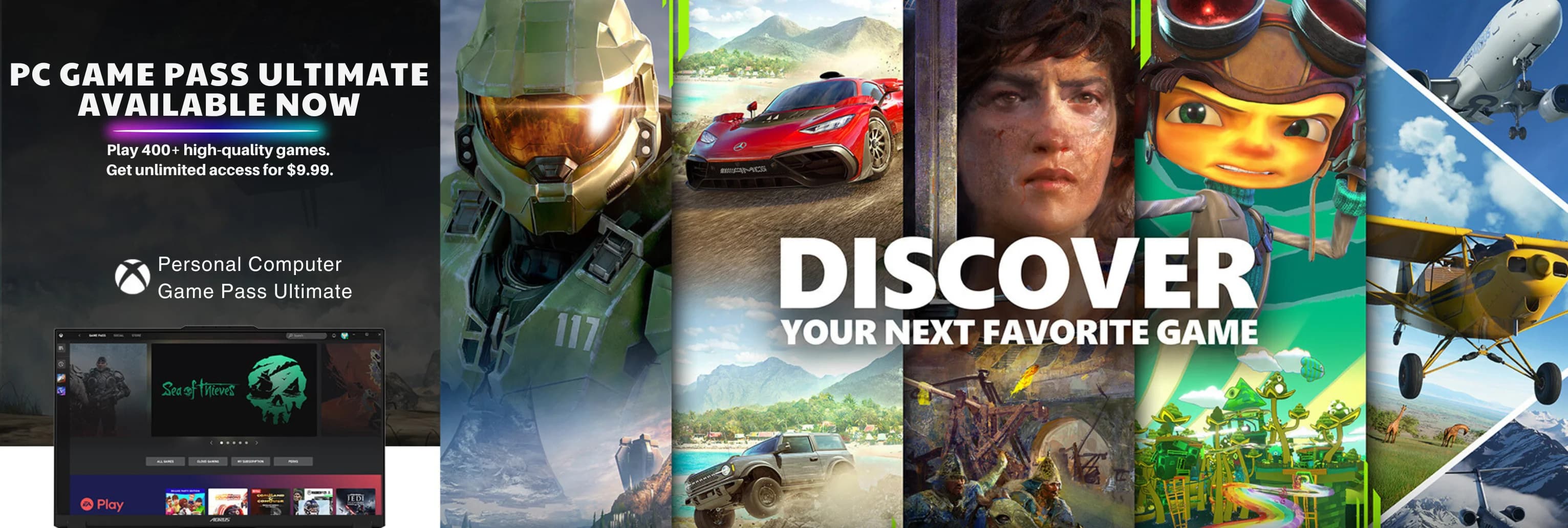 PC Game Pass Ultimate - Play 400+ high quality games. Get unlimited access for $9.99